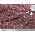 thumbnail image 2 of Soimoi Velvet Fabric Geometric & Paisley Decorative Print Sewing Fabric Yard 58 Inch Wide, 2 of 2