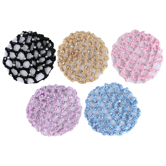 RENACLIPY 5Pcs Crochet Hair Accessories Assorted Color Hair Wrap Net for Women at Parties