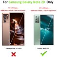 thumbnail image 2 of Galaxy Note 20 Case, Shockproof Anti-Scratch Soft TPU Black Cover+Hard Front Casing 2-Piece Protective Case for Samsung Galaxy Note 20 (6.7-inch Display) 2020 - Crystal Clear, 2 of 8