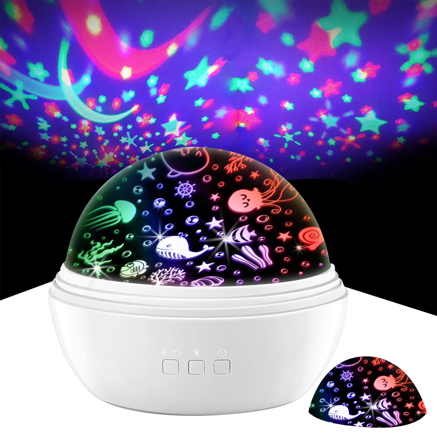 Star Night Light Projector, Starry Night Lamp Moon Star Sea Animals