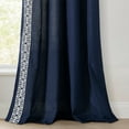 thumbnail image 6 of Lush Décor Luxury Modern Square Embroidery Border Window Panel Navy Single 52x84, 6 of 11