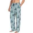 thumbnail image 2 of Yiaed Cute Hippopotamus Print Men's Lounge Pants, Loose PJ Bottoms, Long Pajama Pants for Men-Medium, 2 of 5