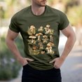 thumbnail image 2 of NAMTYQX Mens Graphic Tees Cool Plus Size Casual Lightweight Crew Neck Graphic Short Sleeve Loose Fit Hawaiian Elasticated Tshirts Shirts for Men Army Green Size 2XL, 2 of 5