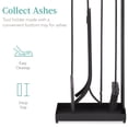 thumbnail image 4 of Best Choice Products 5-Piece Modern Contemporary Indoor Outdoor Antique Fireplace Tool Set w/ Ergonomic Handles - Black, 4 of 7