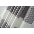 thumbnail image 2 of Olivia Gray Glamor Striped Waffle Jacquard Shower Curtain 100% Polyester 70" x 72" Silver, 2 of 6