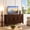 Walnut, variant on 60.7" Mid Century Modern Sideboard Buffet Cabinet with 4-Door Carved Openwork Design, TV Stand Media Console Cabinet, Adjustable Shelves for Living Room Kitchen Entryway