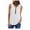 White B, variant on Ashirexll Tank Tops for Women, Summer Sleeveless Zip Front Casual Tunic V-Neck Rollable Blouses