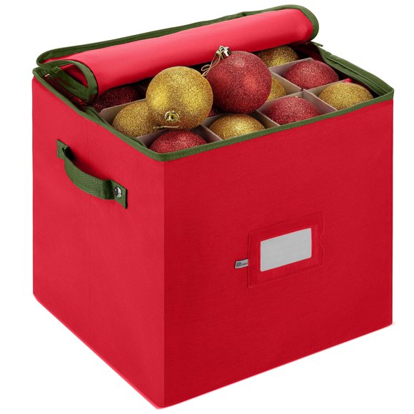 Caja de almacenamiento para adornos navideños ZOBER Stores 64 adornos