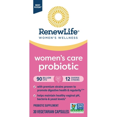 Renew Life Women's Probiotic Supplement, 30 Vegetarian Capsules, 90 Billion CFU