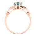 thumbnail image 4 of 1.06 ct Heart Cut Blue Moissanite Claddagh 18K Rose Gold Womens Engagement Ring, 4 of 5