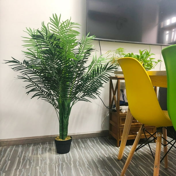 Jaxpety 4Ft Artificial Plant Fake Tree with Stand Potted Home Patio