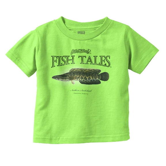 Gill McFinn Snakehead Fish Fisherman Toddler Boy Girl T Shirt Infant Toddler Brisco Brands 12M