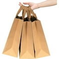 thumbnail image 4 of Paquete de 10 bolsas de papel kraft marrón de 28 x 32 x 11 cm con asas. Bolsas de compras, bolsas para fiestas, bolsas para mercancía, bolsas para bodas y eventos., 4 of 8