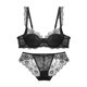 thumbnail image 4 of Sujetador de media copa, sujetador sexy, ropa interior ultrafina para mujer Pure Desire, conjunto de bragas con fruncido en el pecho pequeño, corsé francés, 4 of 5