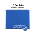 File Hangers Staples Blue Hanging File Folders - Letter Size, 5-Tab, 25 Per Box (TR163501) Staples Hanging File Folders - Foto 2
