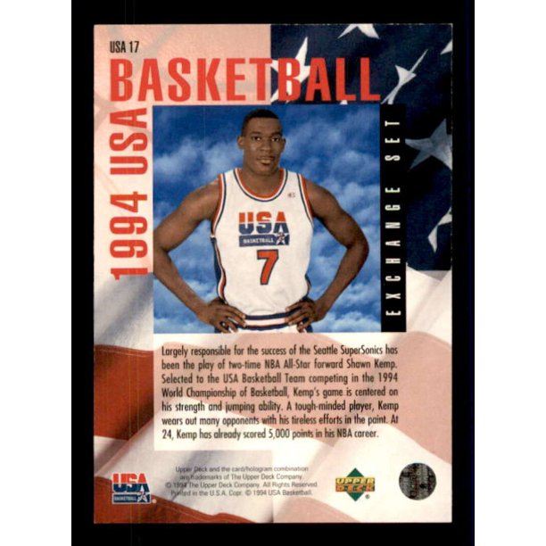Shawn Kemp Card 1993-94 Upper Deck SE USA Trade #17 Walmart