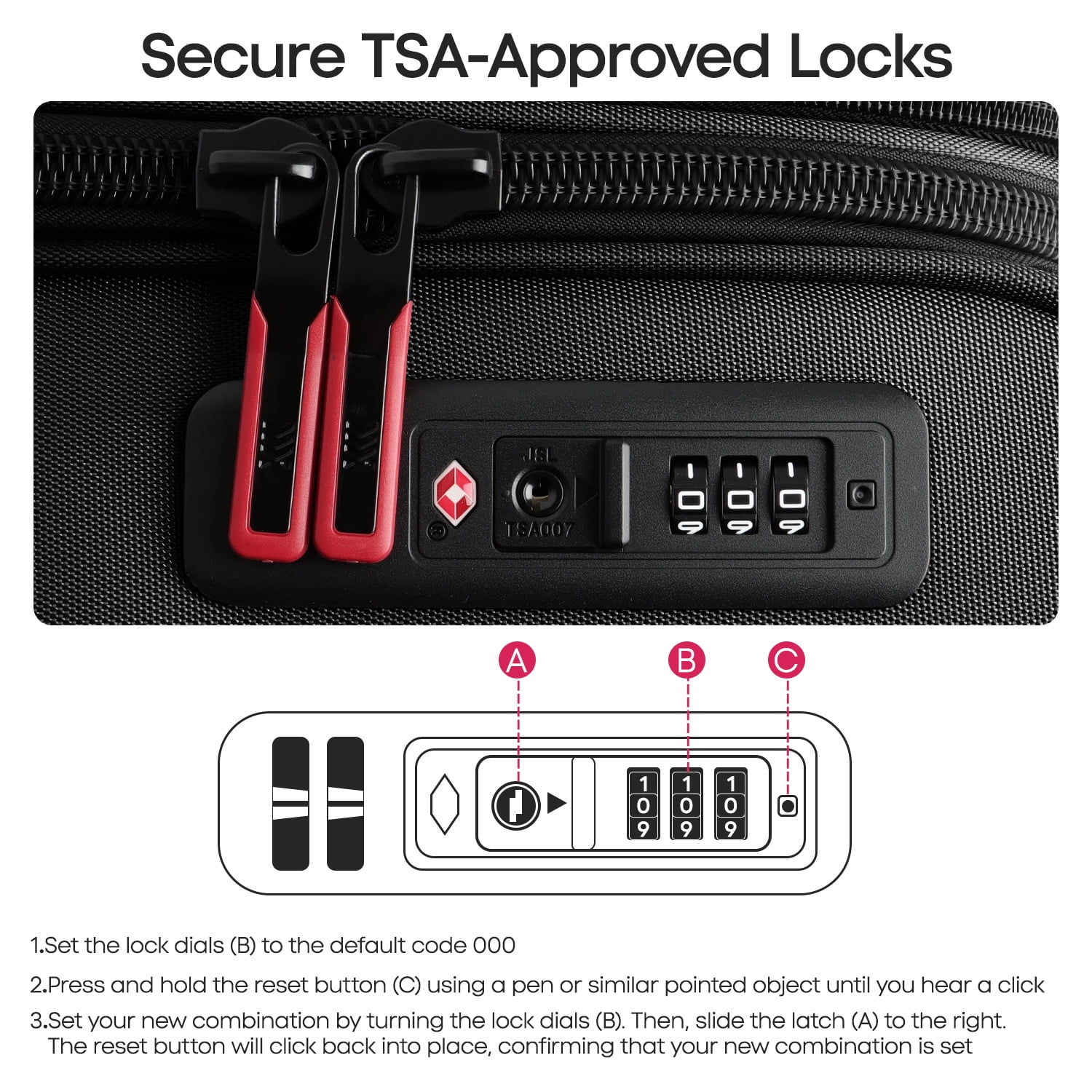 New York Xpress 28" Softside Expandable Checked Luggage, Lightweight Spinner Suitcase with TSA Lock, Black - WD8817