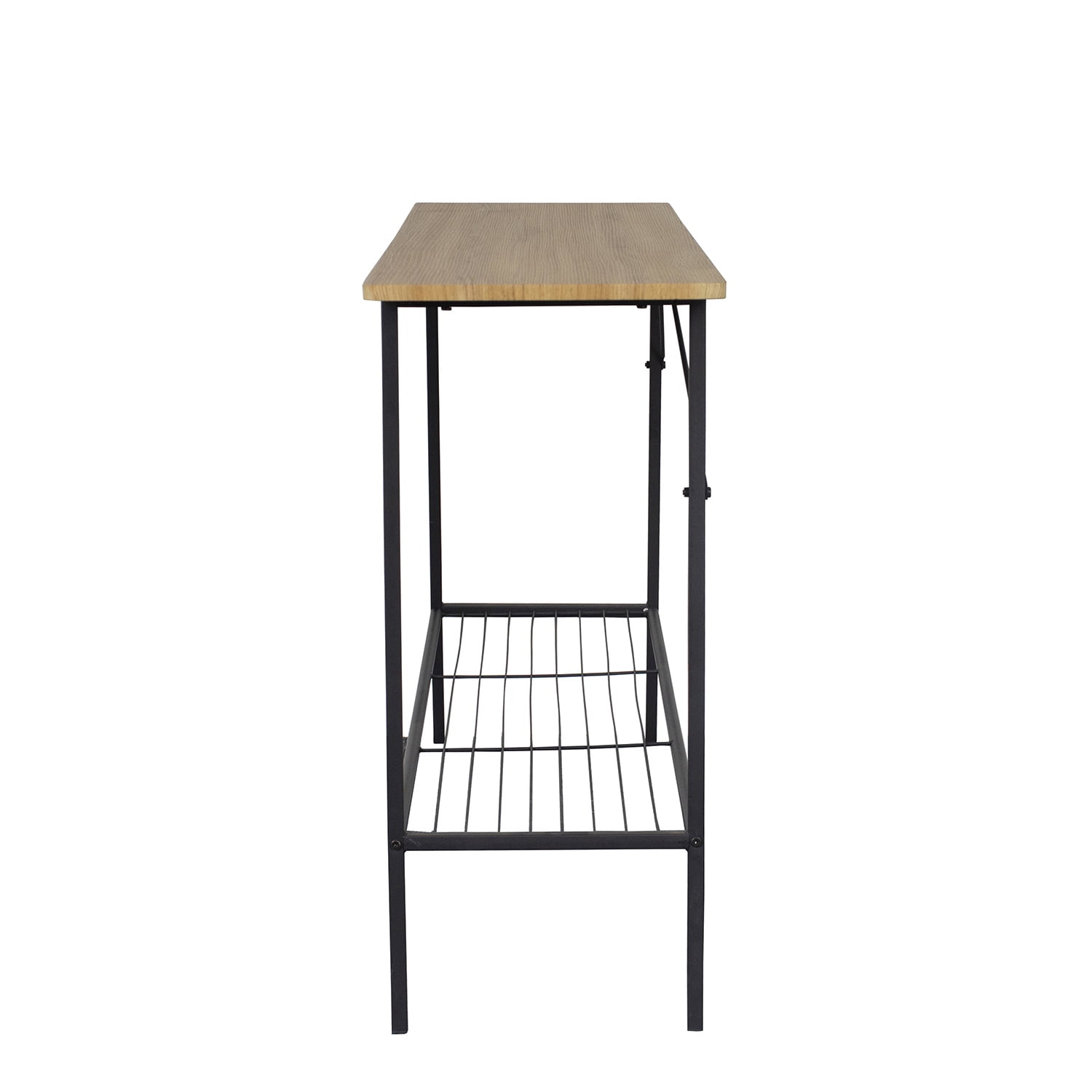 Resenkos 39.5" Wooden Console Sofa Table, Entryway Table with 2-Tier Mesh Storage Shelves,Beige Resenkos 39.5" Wooden Console Sofa Table, Entryway Table with 2-Tier Mesh Storage Shelves,Beige
