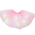 thumbnail image 1 of GirlsKidsNeonLedTutuSkirtPartyStageDanceWearPleatedLayeredTulleLightUp, 1 of 3