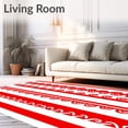 thumbnail image 2 of ODIKA 5'x7' Machine Washable Non-Slip Area Rug, Whimsical Cane Stripe with Peppermint Swirl Theme High Traffic Rug with Pad, Red, 735443, 2 of 8