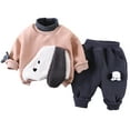 thumbnail image 2 of Esaierr Toddler Boys Girls 2PCS Sweatshirt Set for Newborn Baby Padded Tops + Pants Set Cartoon Casual Warm Clothes Sweatsuit for 5M-5Y, 2 of 5