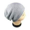 thumbnail image 1 of Bonnet Homme Couleur Unie Rayé Automne Hiver Sans Bord Bonnet pour l'Extérieur, 1 of 9