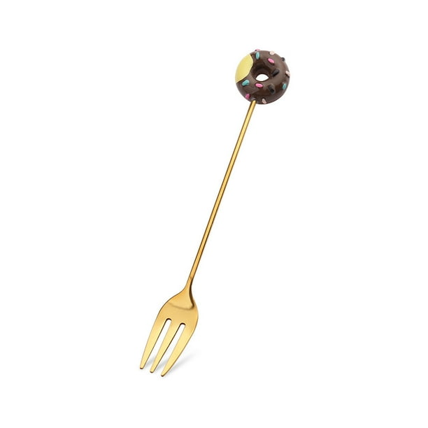 Vajilla lavable Monstrate Acero inoxidable Estilo dibujos animados mezcla ensalada postre cubiertos Donut