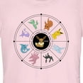 thumbnail image 2 of Junior's Pokemon Evolutions Wheel Graphic Tee Light Pink Medium, 2 of 3