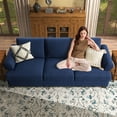 thumbnail image 5 of COPIAE 91 Inch Lawson Sofa with Extra Deep Seats Oversize, 3-Seat Sofa Couch, Couches for Living Room, Mid-Century Modern, Apartment Lounge, Blue Sofas for Living Room, 5 of 9
