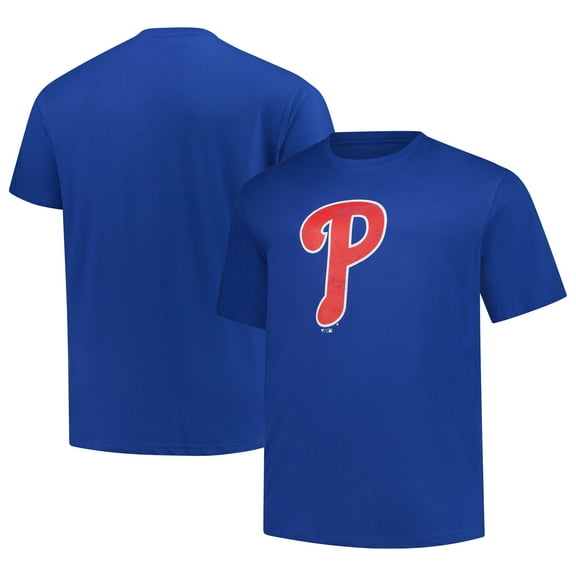 Men's Profile Royal Philadelphia Phillies Big & Tall Weathered Logo T-Shirt