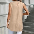 thumbnail image 4 of Casual Tops Cuello Redondo Top sin Mangas Largas para las Mujeres, Elegante Y de Moda Blusa de Color Sólido para el Uso Diario de Verano, 4 of 8