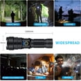 thumbnail image 7 of Tactical Rechargeable Flashlight Torch,1000000 High Lumens Compact Aluminum Body,XHP70.2 5 Modes LED IPX5 Waterproof Handheld LED Flashlights for Camping Biking Hiking Outdoor Home Emergency, 7 of 7