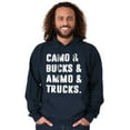 thumbnail image 4 of Camo Bucks Trucks Cute Hunter Son Men Big & Tall Graphic Hoodie Brisco Brands 2X, 4 of 6
