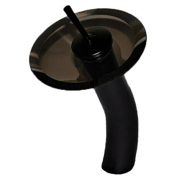 Waterfall Vessel Faucet  Oil Rubbed Bronze Finish with Tea Colored Glass