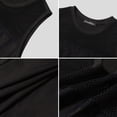 thumbnail image 5 of Men's Sleeveless O-neck Vests Mesh Patchwork Transparent Tank Tops, 5 of 6
