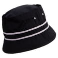 thumbnail image 4 of Mini Republican Elephant Logo Embroidered Big Size Striped Hat Band Fisherman Bucket Hat - Black Grey XL-2XL, 4 of 5