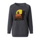 thumbnail image 3 of Sudadera Sudadera clásica con cuello redondo para mujer, estilo informal, traje de calle sencillo y holgado Ygjytge Gris Grafito T S para Mujer, 3 of 7