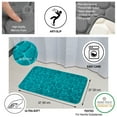 thumbnail image 3 of Bath Rug Memory Foam Mat 3D Pebble Peacock Blue 32"L x 20"W, 3 of 6