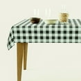thumbnail image 3 of Green Plaid Table Cloth Rectangle Table - Oblong 60"X120" Black Sage Green and White Buffalo Plaid Checkered Polyester Table Cover Reusable Water Resistant for Spring Summer Holiday Décor, 3 of 5