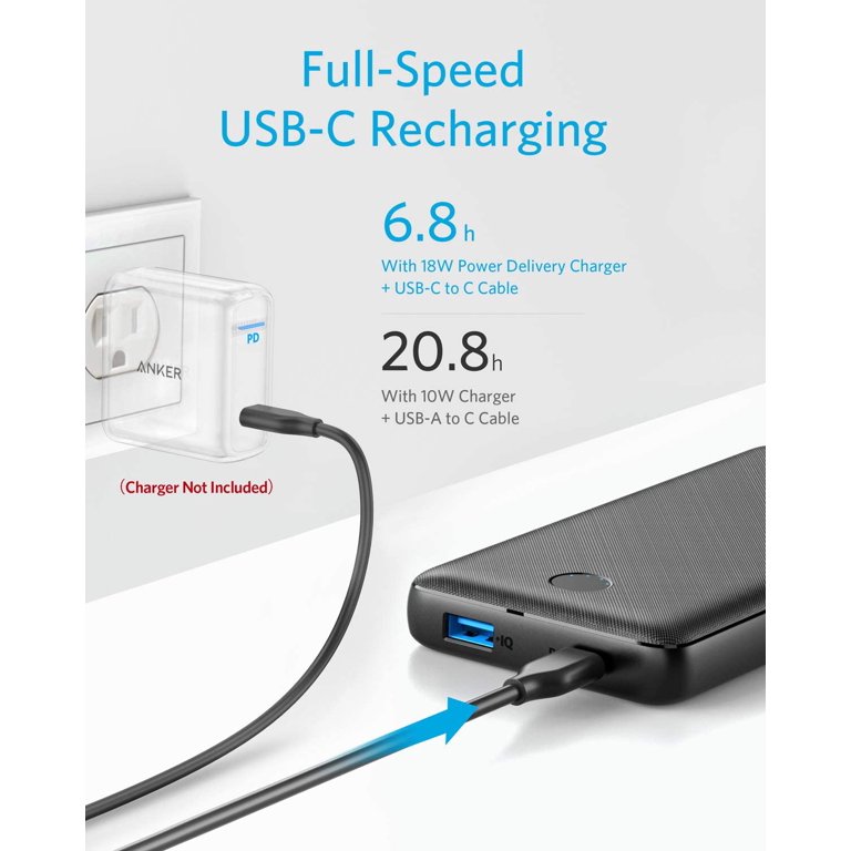 Anker PowerCore Essential 20000 PD Portable Battery Charger 20000mAh 20W USB-C Power Bank iPhone - Walmart.com