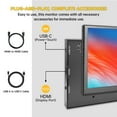 thumbnail image 5 of 7 Inch Portable Secondary Monitor FHD 1024x600 IPS LCD Screen USB-C & HDMI with Dual Speakers for PC Laptop Raspberry Pi Nintendo Switch - Black, 5 of 7