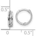 thumbnail image 3 of 14K White Gold D/C Hinged Hoop Earrings (9.13 X 9.4) Made In United States xy1260w, 3 of 5