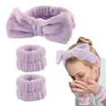 thumbnail image 1 of Diadema de spa para lavarse la cara y correa de muñeca a juego, diadema difusa para el cuidado de la piel para adolescentes y niñas, diadema suave para maquillaje facial para niños, 1 of 5