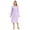 Purple, variant on Women's Polka Dot Nightgown Button Long Sleeve Sleepwear Loose Crew Neck Pajama Dress