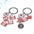 thumbnail image 2 of 2pcs Canada Flag Keychains Maple Design Keyrings Alloy Bag Pendants Gift Key Chains for Women Kids, 2 of 9