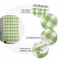 thumbnail image 5 of Shower Curtain Bathroom Set Farmhouse Plaid Design Waterproof Fabric Shower Curtains with Grommets&Hooks Green and White Grid Privacy Bath Curtain for Bathtub 72x72in, 5 of 7