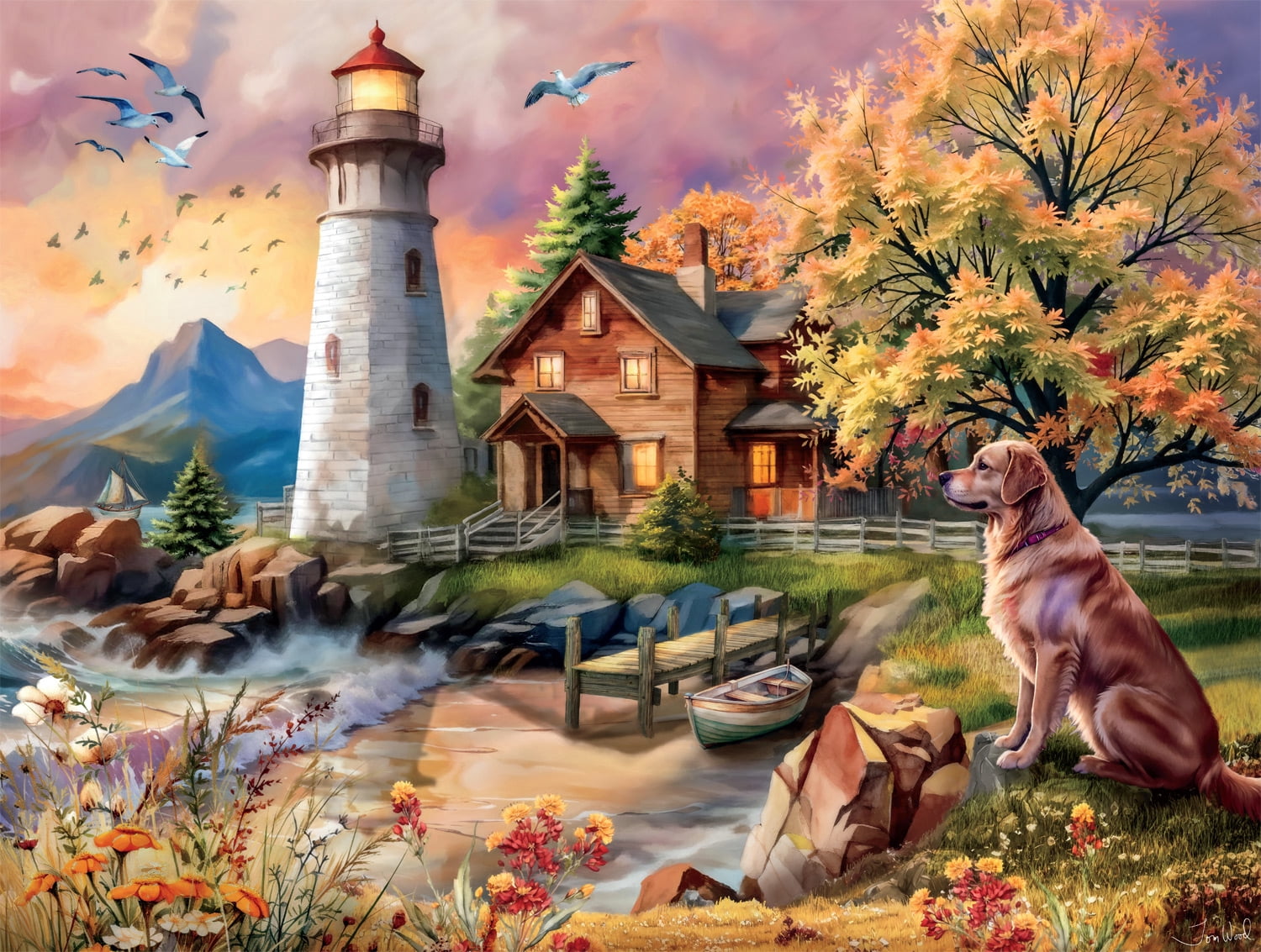 Buffalo Games The Lookout Puzzle de 750 pièces imbriqué pour adultes âgés de 14 à 99 ans