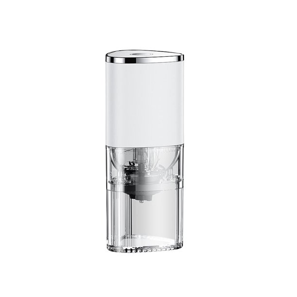 Cateissary Cafetera automática electrónica, máquina de molienda recargable, modo Dual, herramienta de molienda de leche de soja, molinillo de Juegos de servir café y té Blanco