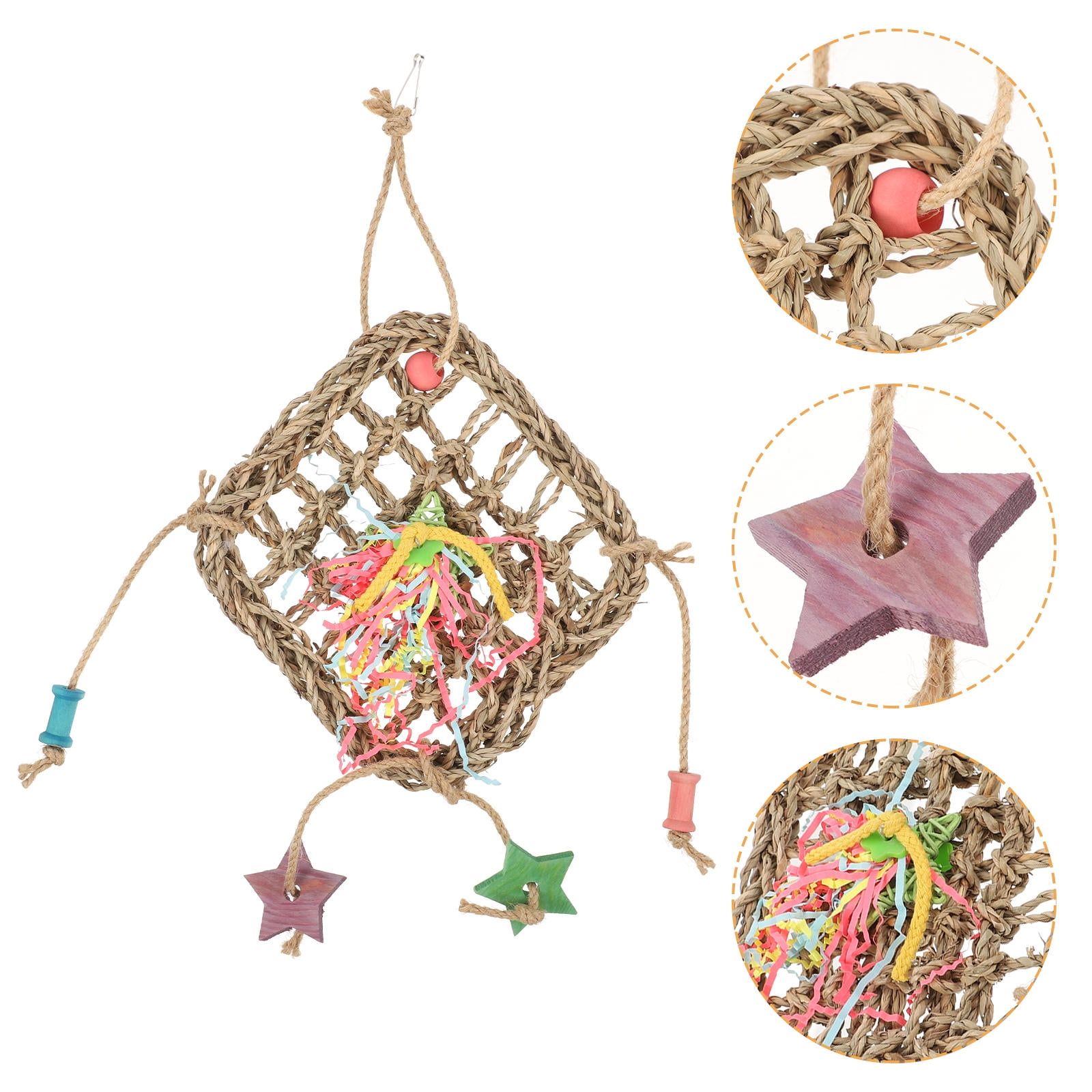 LITINKIMI Parrot Bird Cage Accessories Set with Decorative Chewing Swing for Birds and Small Pets
