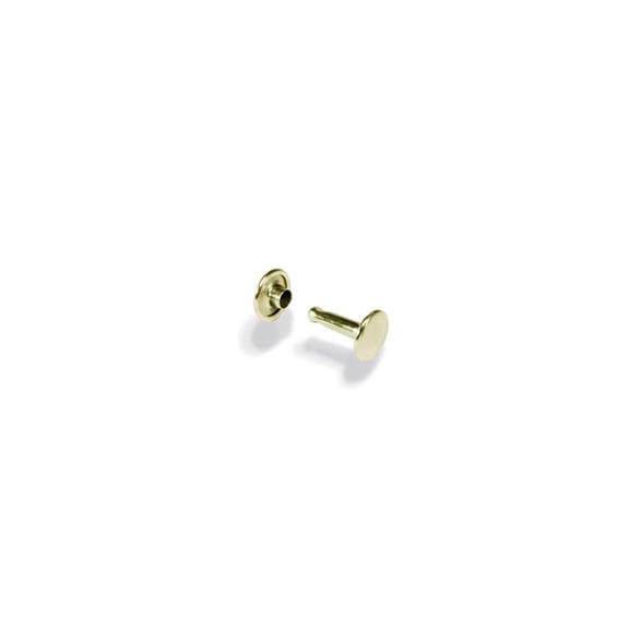 Tandy Leather Double Cap Rivets Small Solid Brass 100/pk 1379-11